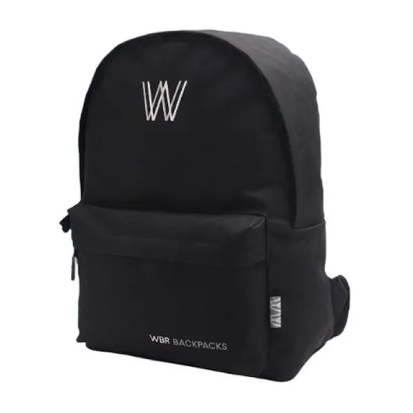 Wbr mochila 17" espalda -lisa bordada- "negro