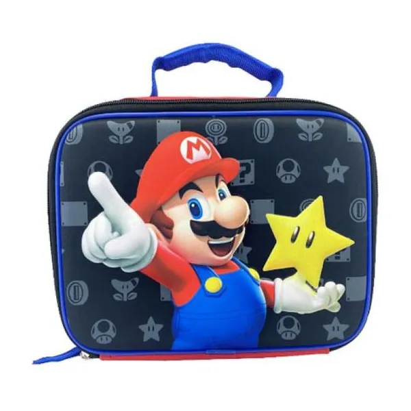 Lunchera super mario premium tamaño: 24x19 cm