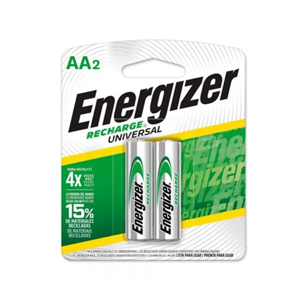 Pilas recargables Energizer aa bl.x 2 unid.