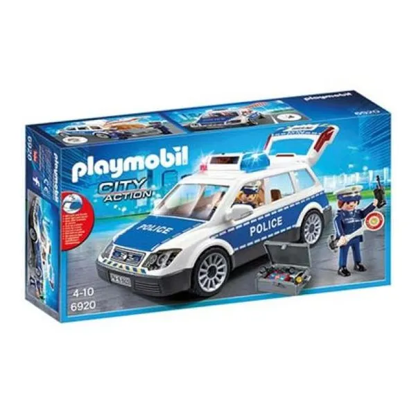 Coche de policia con luces y sonido