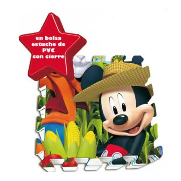 Piso de goma 9 piezas mickey