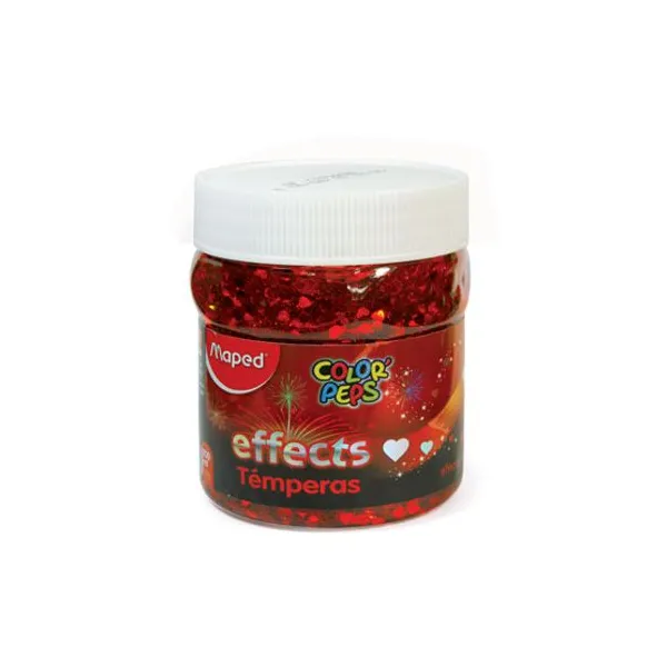 Témpera Maped effect corazones pote x200 mlred love