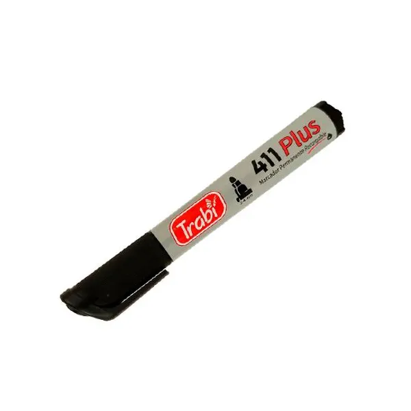 Marcador trabi 411 permanente para red.caja x12 unid.negro