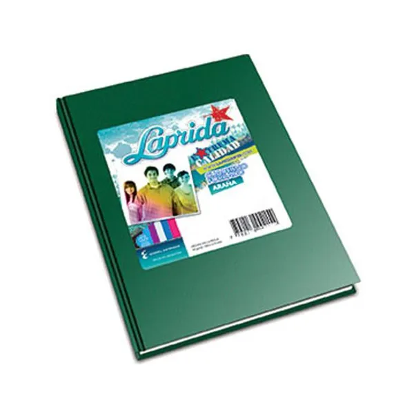 Cuaderno tapa dura Laprida forr.x 50 hs.cuad verde