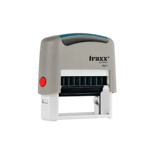 Sello automatico autoentintable gris 38x14 mm x1 traxx