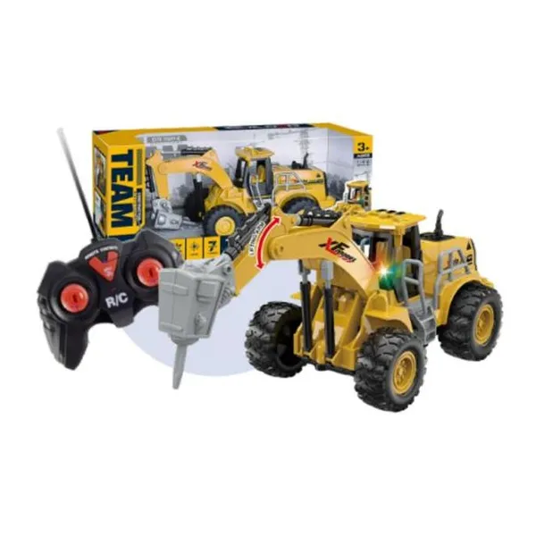 Truck car tractor con martillo r/c lanza humo y luces
