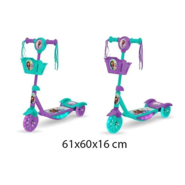Monopatin de 3 ruedas con luces y música gabby doll house