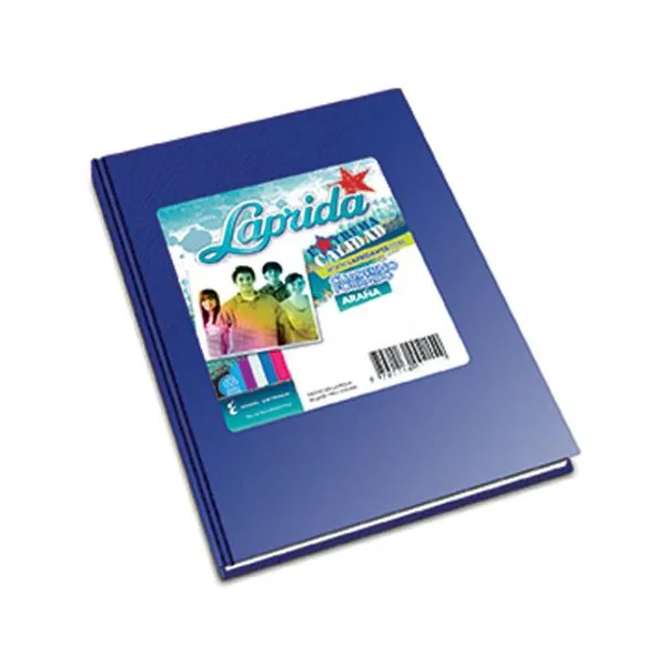 Cuaderno tapa dura Laprida forr.x 98 hs.ray. azul