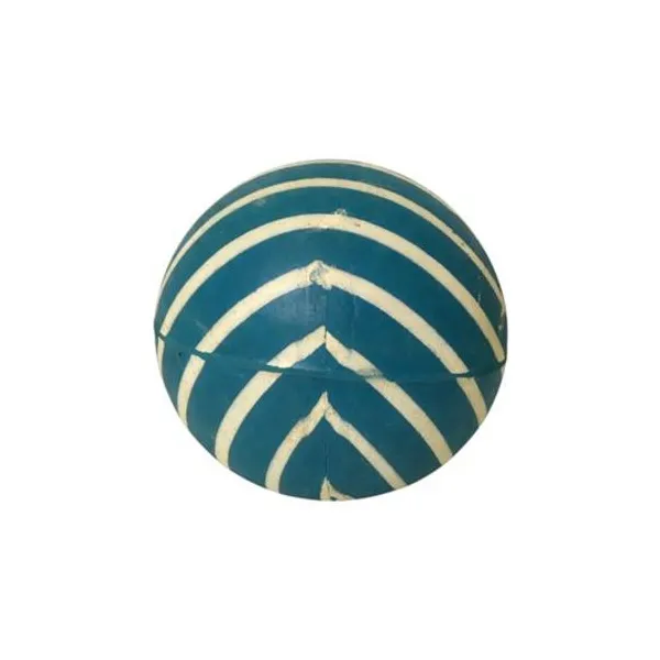 Pelota de goma rayada n.° 4 celeste y blanco 9 cm x1