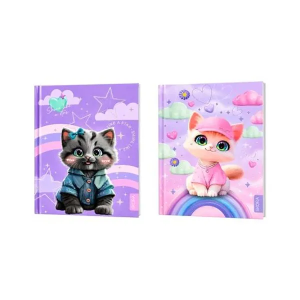 Cuaderno 16x21 rayado 48h t/d pets x1 modelos surtidos Skora