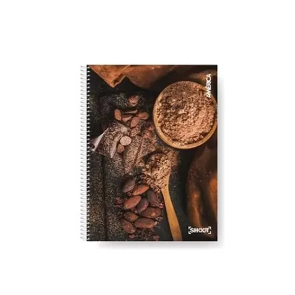 Cuaderno espiral a4 América shoot t/dura 120 hs.raya