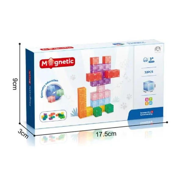 Bloques magnéticos de colores transparentes