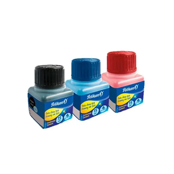 Tinta china escolar Pelikan color x15 cc.