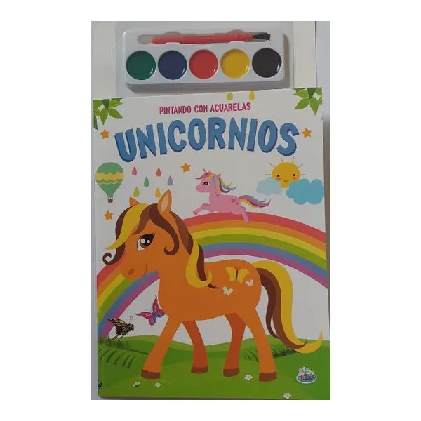 Unicornios. pintando con acuarelas