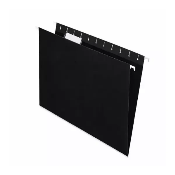 Carpeta colgante nepaco cartulina con visor negra cj.x 25 unid.