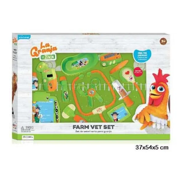 La granja de zenon - set veterinaria en caja grande - 37 x54 x5 cm