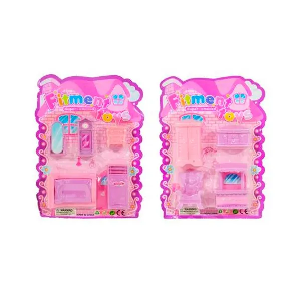 Set de muebles 4 pzs blister 19x25 cm surtido