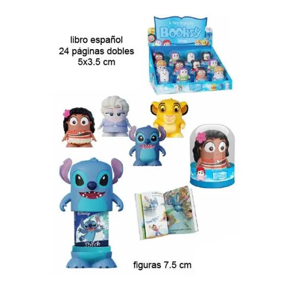 Booksy Disney - figuras con minilibro para leer y coleccionar