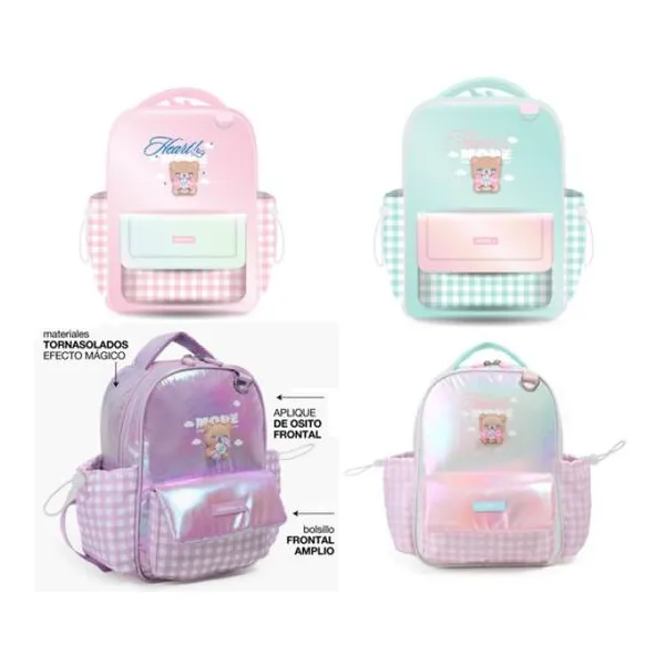 Mochila spin bear espalda 12" colores surtidos