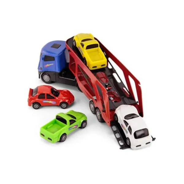 Transportador con 4 autos