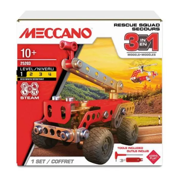 Meccano rescate extremo 3 en 1. ¡construí, transformá y jugá!