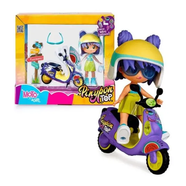 Pinypon top moto girl