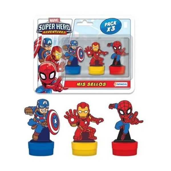 3 sellos con figura.