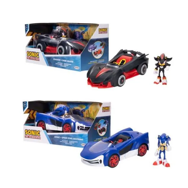 Vehiculos con figura sonic racing. línea de autos
