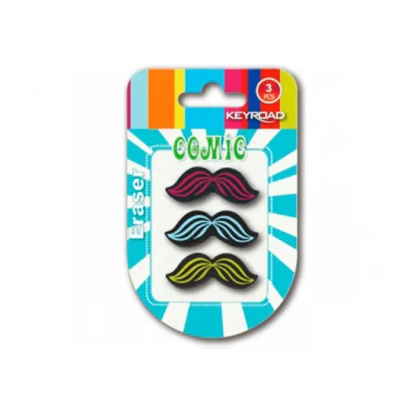 Goma de borrar Keyroad bigotes bl.x 3 unid.