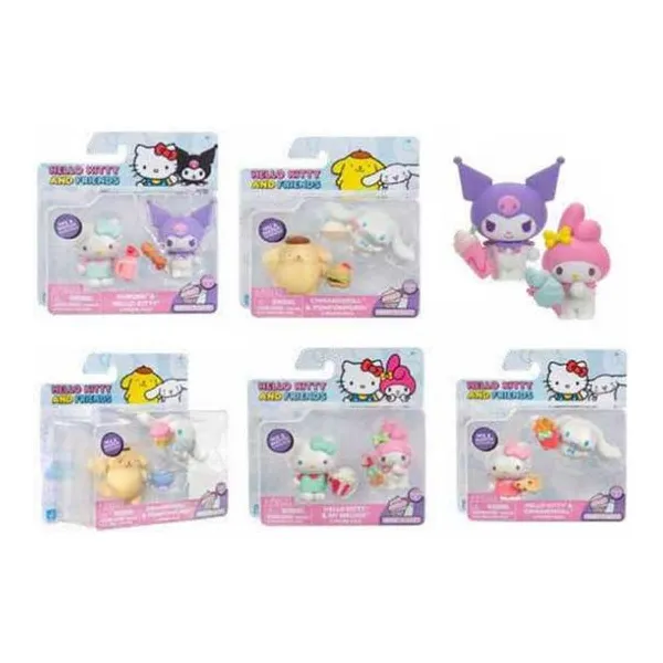 Hello kitty - pack con 2 figuras de plástico. miden 5,08 cm