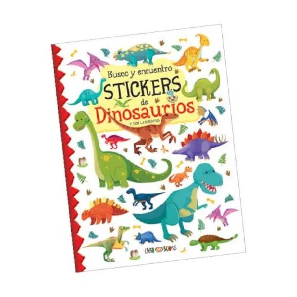 Busco y encuentro stickers de dinosaurios