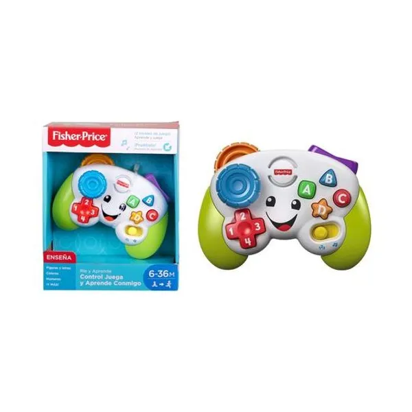 Joystick interactivo juega y aprende conmigo fisher price en caja 16x20 cm
