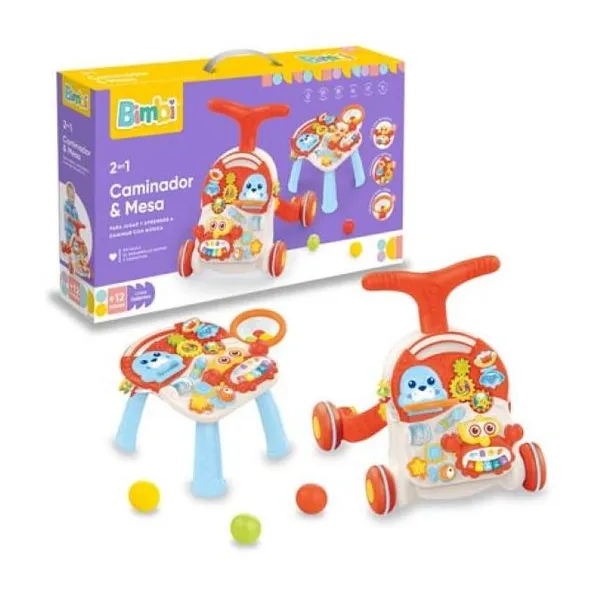 Bimbi caminador-mesa didáctica 2en1
