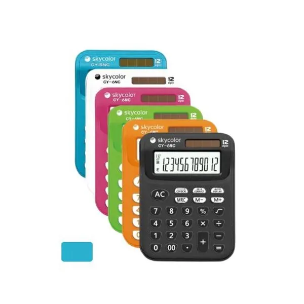 Calculadora skycolor ct6n 12 digitos celeste (110 x80 mm)