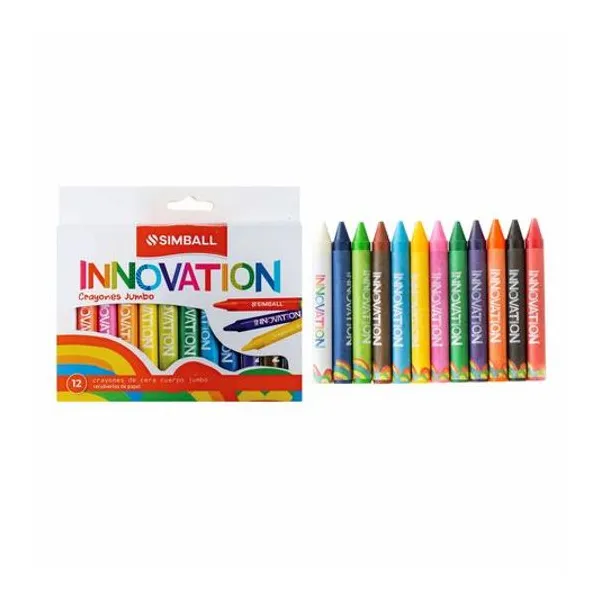 Crayón de cera innovation jumbo caja x12 unidades Simball
