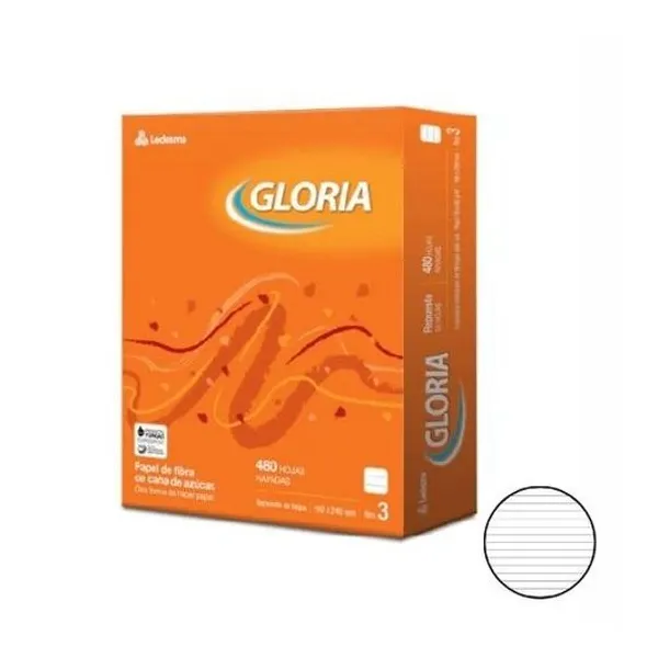 Repuesto carta rayado 480h Gloria