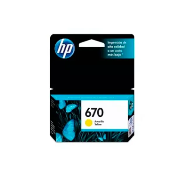 Cartucho HP liquidacion original 670- cz116 amarillo