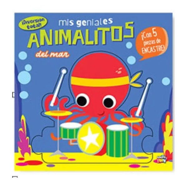 ¡diversion total! mis geniales animales del mar (5 piezas encastrables)
