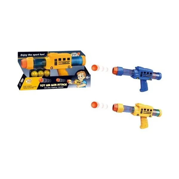 Pistola attack lanza bolas 2 piezas en caja 29x14x5.5 cm