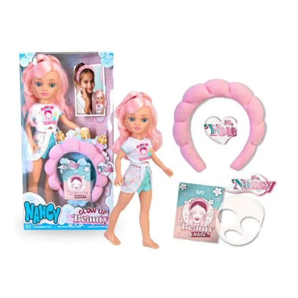 Nancy glow up beauty pack - muñeca 43 cm con accesorios de belleza