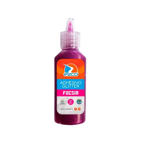 Adhesivo Ezco glitter 21 grsfucsia