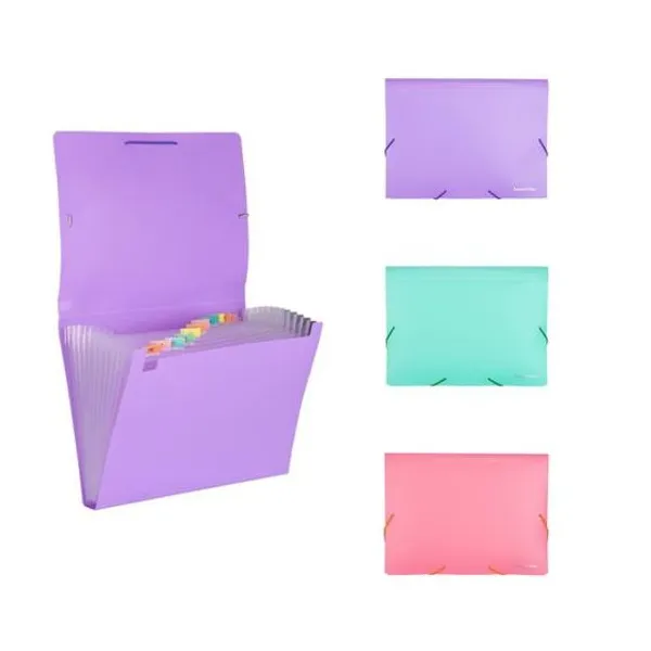 Clasificador a4 12 divisiones pastel x unidad colores surtidos lama