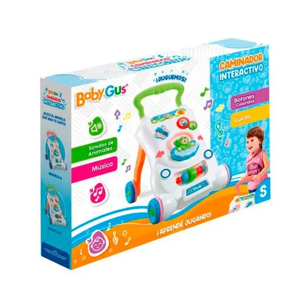 Caminador interactivo con luz y sonido en caja 46x35 cm