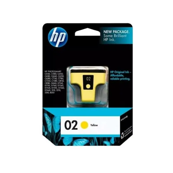 Cartucho HP liquidacion original 02- c8773 amarillo