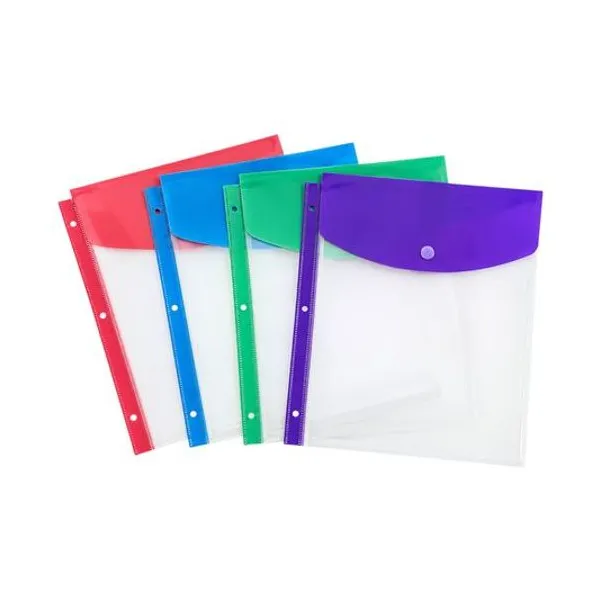 Folio sobre con botón plástico carta x1 colores surtidos lama