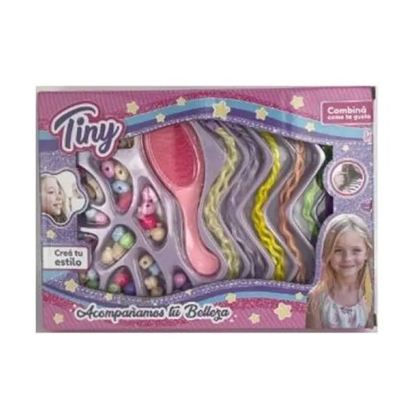 Set de bijouterie y trenzas para pelo 28 x20 x4 cm