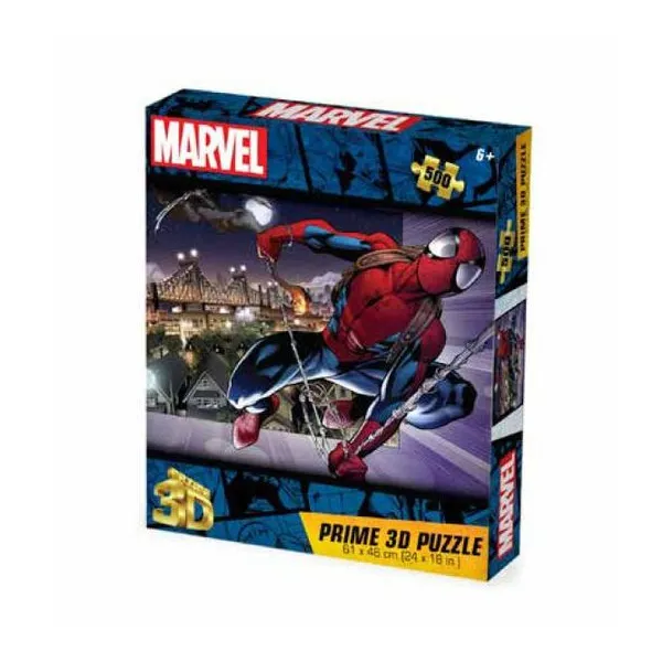 Prime 3d - rompecabezas lenticular Marvel Spiderman en la ciudad 500 piezas 61 x