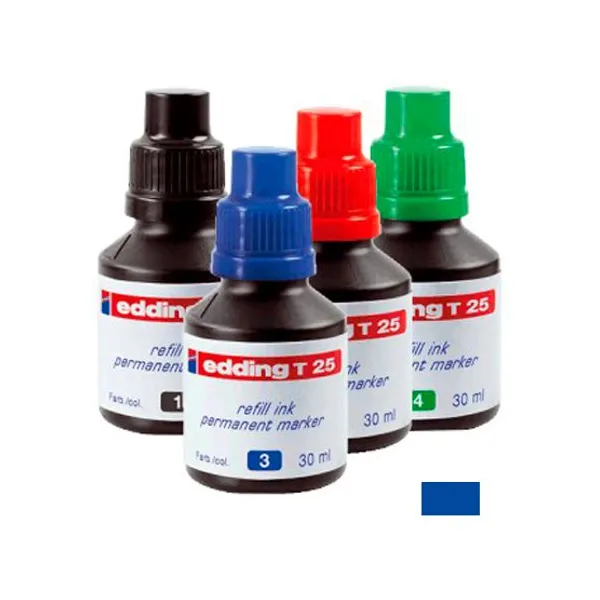 Tinta Edding t25n para marc.al solv. 20/30 ml azul