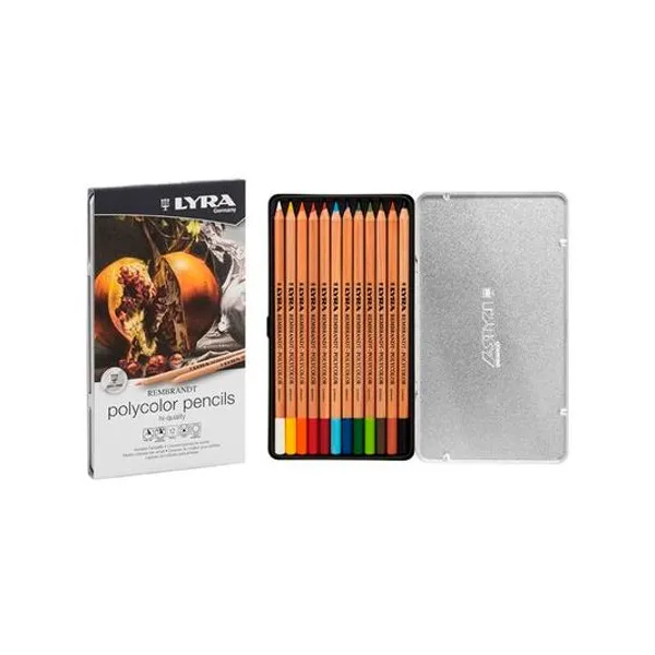 Lápiz de color polycolor rembrandt caja x12 lyra