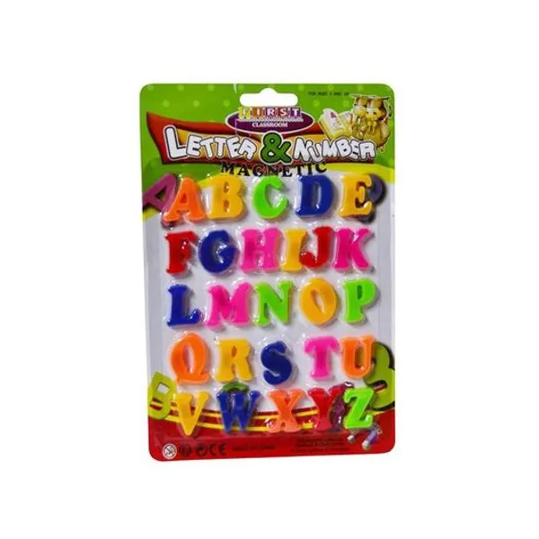 Set de letras mayusculas magneticas 2 cm 26 piezas en blister 14x21 cm